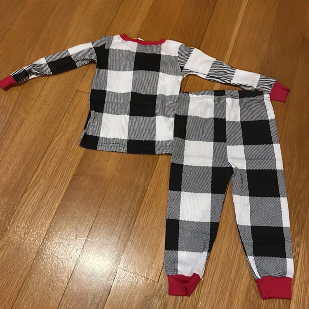 THE CHILDREN’S PLACE unisex kidsThermal Buffalo Plaid Snug Fit Cotton Pajamas